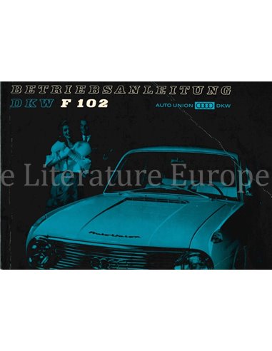 1965 AUTO UNION DKW F102 OWNERS MANUAL GERMAN