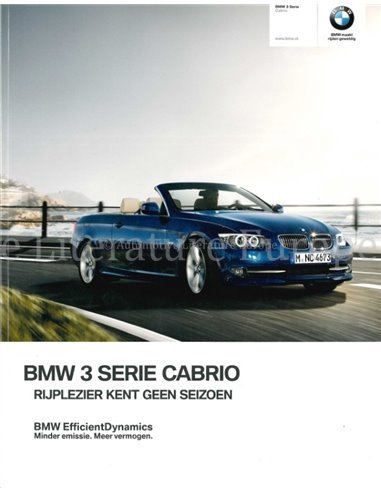2011 BMW 3 SERIE CABRIOLET BROCHURE NEDERLANDS