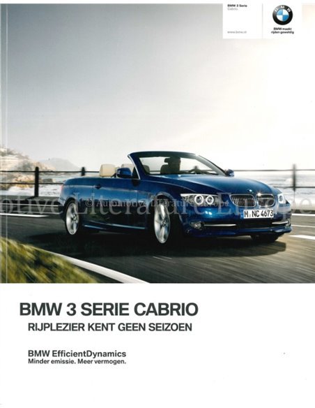 2011 BMW 3ER CABRIO PROSPEKT NIEDERLÄNDISCH