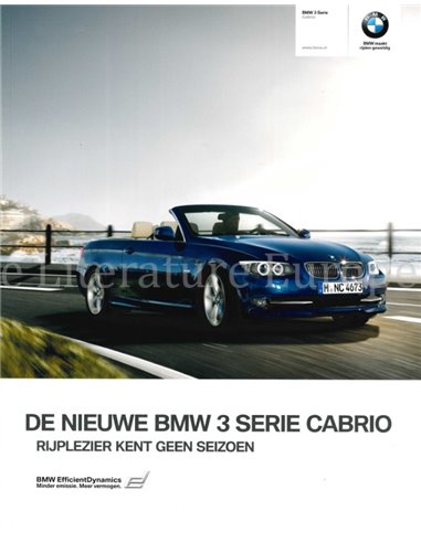 2010 BMW 3 SERIE CABRIOLET BROCHURE NEDERLANDS