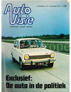 1972 AUTOVISIE MAGAZIN 47 NIEDERLÄNDISCH