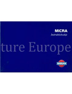 1996 NISSAN MICRA INSTRUCTIEBOEKJE NEDERLANDS