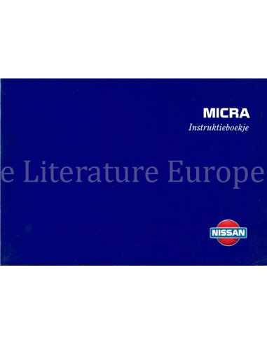 1996 NISSAN MICRA INSTRUCTIEBOEKJE NEDERLANDS