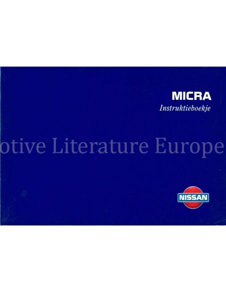 1996 NISSAN MICRA INSTRUCTIEBOEKJE NEDERLANDS