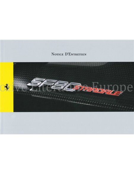 2020 FERRARI SF90 STRADALE INSTRUCTIEBOEKJE FRANS