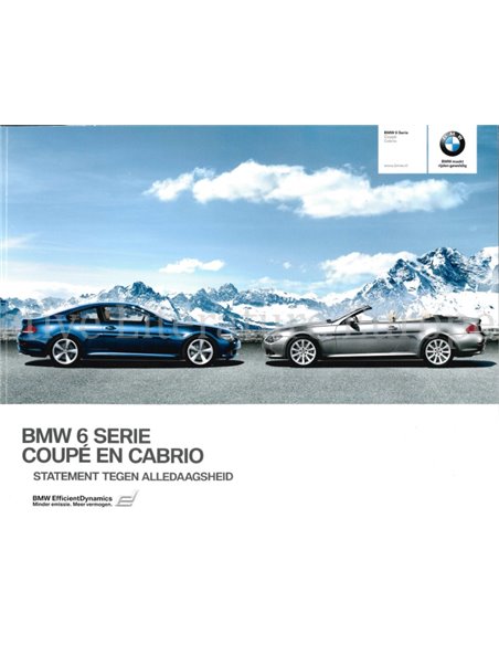2009 BMW 6 SERIE COUPÉ & CABRIO BROCHURE NEDERLANDS