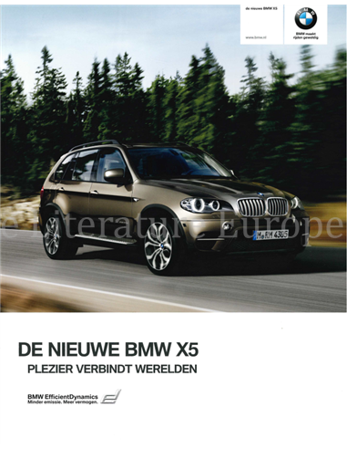 2010 BMW X5 (E70) BROCHURE DUTCH
