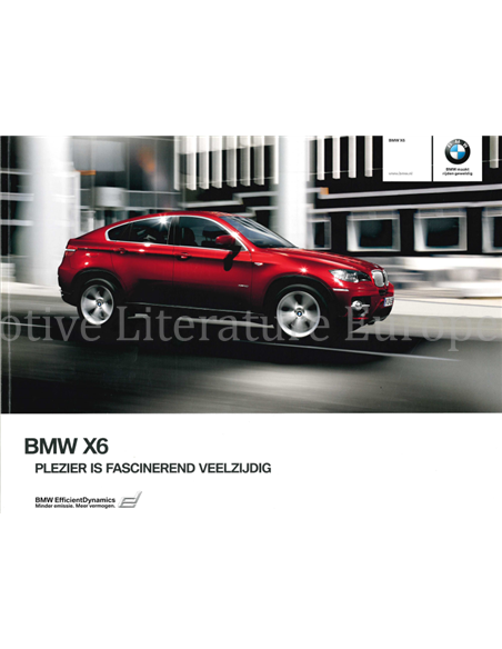 2009 BMW X6 PROSPEKT NIEDERLANDISCH