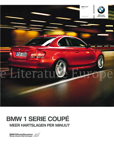 2010 BMW 1 SERIE COUPÉ (E82) BROCHURE NEDERLANDS
