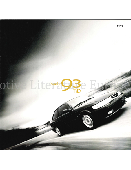 1999 SAAB 9-3 TiD BROCHURE NEDERLANDS (BELGIË)