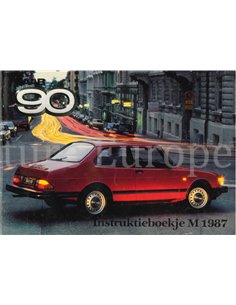 1987 SAAB 90 BETRIEBSANLEITUNG NIEDERLÄNDISCH