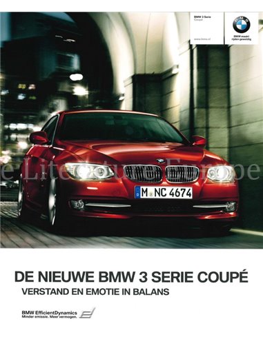 2010 BMW 3 SERIE COUPÉ BROCHURE NEDERLANDS