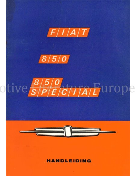 1968 FIAT 850 / SPECIAL OWNERS MANUAL DUTCH