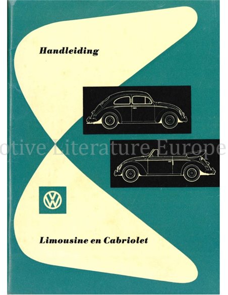 1955 VOLKSWAGEN KÄFER BETRIEBSANLEITUNG NIEDERLÄNDISCH