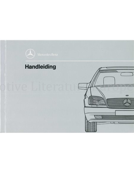 1992 MERCEDES BENZ 500 / 600 SEC BETRIEBSANLEITUNG NIEDERLÄNDISCH