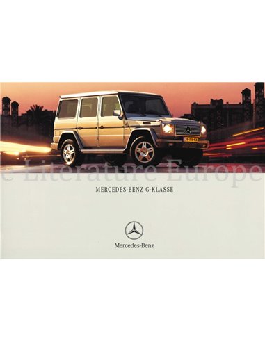 2001 MERCEDES BENZ G KLASSE PROSPEKT NIEDERLÄNDISCH