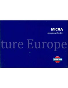 1996 NISSAN MICRA INSTRUCTIEBOEKJE NEDERLANDS