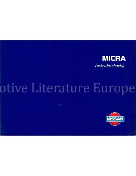 1995 NISSAN MICRA OWNERS MANUAL DUTCH