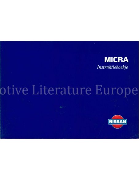 1995 NISSAN MICRA OWNERS MANUAL DUTCH