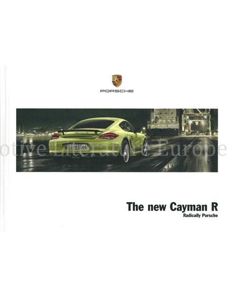 2011 PORSCHE CAYMAN R HARDCOVER PROSPEKT ENGLISCH