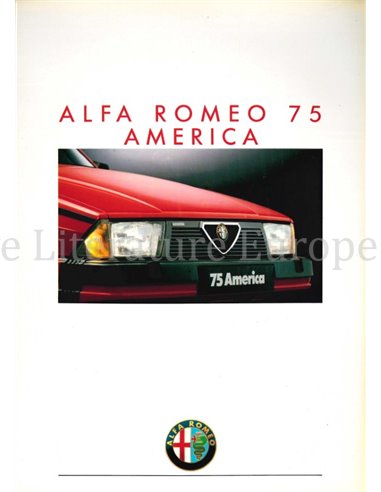 1988 ALFA ROMEO 75 AMERICA BROCHURE FRENCH