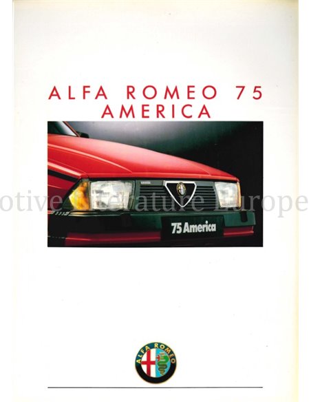 1988 ALFA ROMEO 75 AMERICA BROCHURE FRENCH