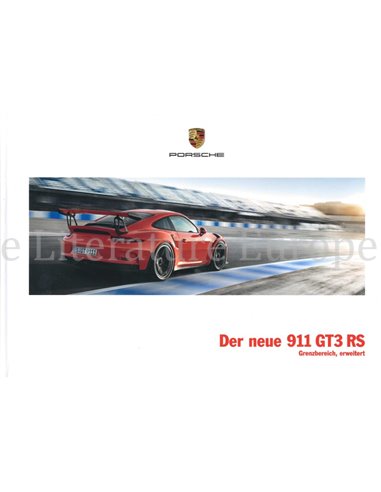 2016 PORSCHE 911 GT3 RS HARDBACK BROCHURE GERMAN