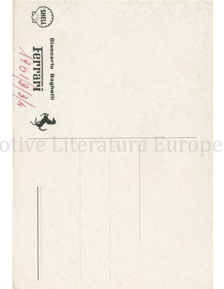 1961  FERRARI GIANCARLO BAGHETTI POSTKARTE
