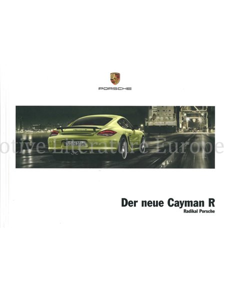 2011 PORSCHE CAYMAN R HARDBACK BROCHURE GERMAN