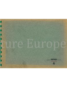 1955 - 1958 FERRARI GRANTURISMO OWNERS MANUAL ITALIAN