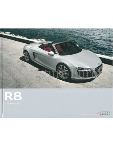 2010 AUDI R8 SPYDER HARDCOVER PROSPEKT DEUTSCH