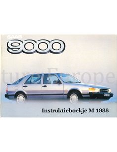 1988 SAAB 9000 BETRIEBSANLEITUNG NIEDERLÄNDISCH