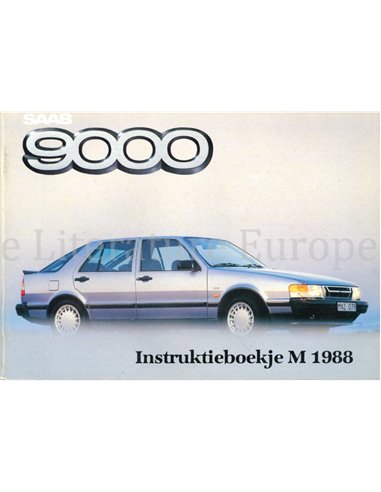 1988 SAAB 9000 INSTRUCTIEBOEKJE NEDERLANDS