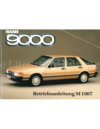 1987 SAAB 9000 OWNERS MANUAL GERMAN