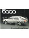 1986 SAAB 9000 BETRIEBSANLEITUNG DEUTSCH
