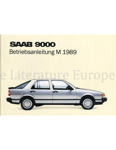 1989 SAAB 9000 OWNERS MANUAL GERMAN