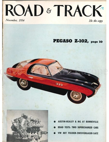 1954 ROAD AND TRACK MAGAZINE NOVEMBER ENGELS
