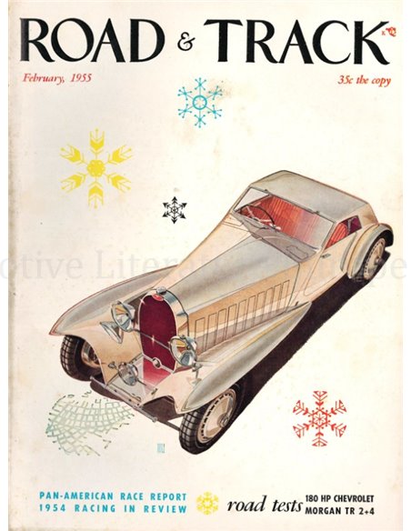 1955 ROAD AND TRACK MAGAZINE FEBRUARI ENGELS