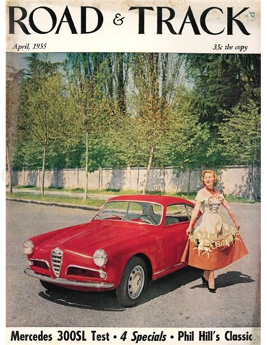 1955 ROAD AND TRACK MAGAZINE APRIL ENGLISH