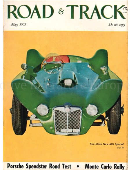 1955 ROAD AND TRACK MAGAZINE MAI ENGLISCH