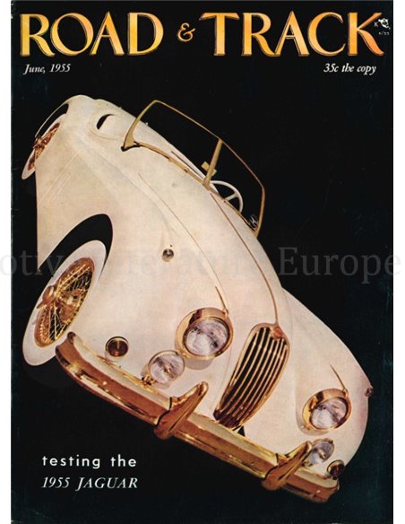 1955 ROAD AND TRACK MAGAZINE JUNI ENGLISCH