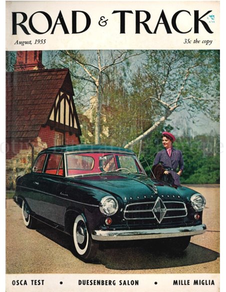 1955 ROAD AND TRACK MAGAZINE AUGUST ENGLISH