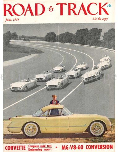 1954 ROAD AND TRACK MAGAZINE JUNI ENGLISCH