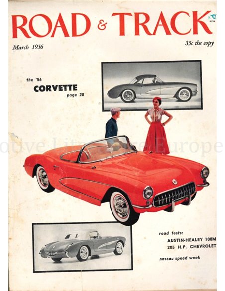 1956 ROAD AND TRACK MAGAZINE MARCH ENGLISH