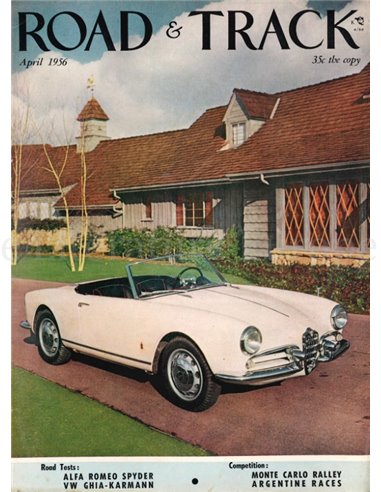 1956 ROAD AND TRACK MAGAZINE APRIL ENGLISH