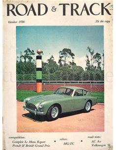 1956 ROAD AND TRACK MAGAZINE OKTOBER ENGELS