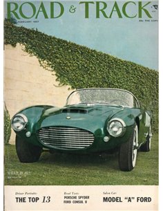 1957 ROAD AND TRACK MAGAZINE FEBRUARI ENGELS