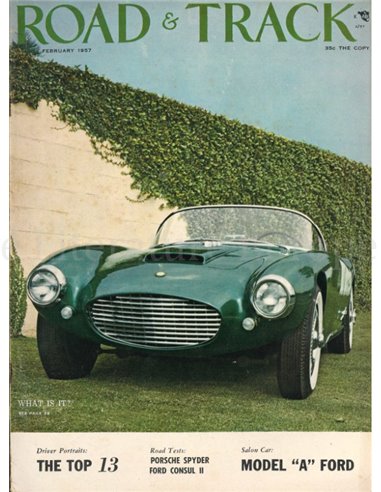 1957 ROAD AND TRACK MAGAZINE FEBRUARY ENGLISH
