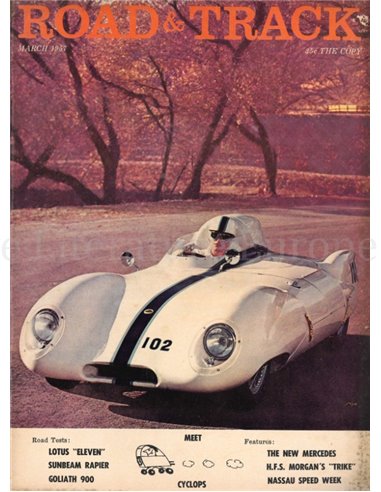 1957 ROAD AND TRACK MAGAZINE MÄRZ ENGLISCH