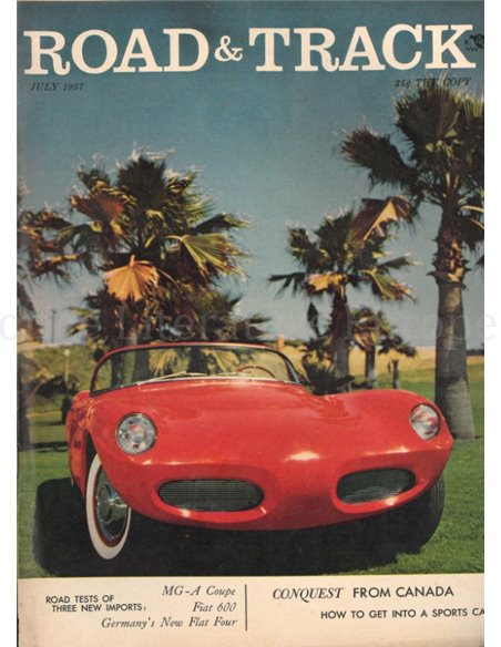 1957 ROAD AND TRACK MAGAZINE JULI ENGLISCH